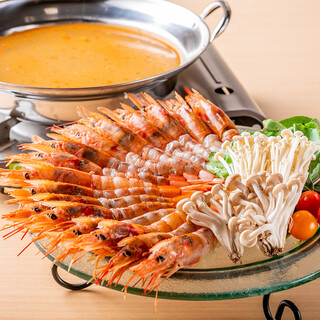 Click here for the very popular shrimp shabu that was introduced on TV♪