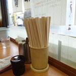 加賀 - 卓上調味料は七味のみ。