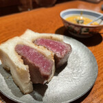 肉料理かなえ - お任せコース 16500円  ステーキサンド