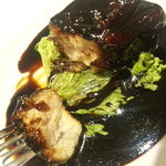 御田町 桃の木 - 鎮江黒酢の酢豚切っちゃいました