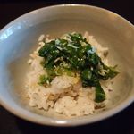 そば茶寮 澤正 - 蕪の葉とおじゃこの蕎麦ごはん