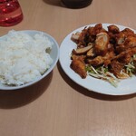 帥府 餃子酒場 - 油淋鶏定食（600円）