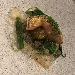ピアット ディ テアトロ ヒビ - 季節野菜とすっぽんのジュレ　島根のノドグロ炙り　野菜が主役っ？って言うくらいジュレと野菜を一緒に頂くとおいしいのです