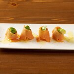 Avocado in salmon roll