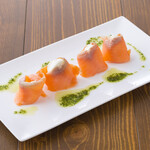 Cheese in salmon roll