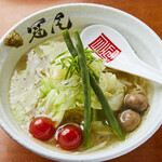 らぁめん冠尾 - 野菜清湯半らぁめん