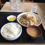 Misoya Monzaemon - 信州味噌　肉野菜炒め定食　　まみこまみこ