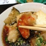 妙孝 - メニューにない特注？【揚げ出し】茄子・豆腐・餅・白身魚・海老。こんな揚げ出し初めて食べた！絶対におススメ！！