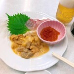 ゆたか食堂 - 塩水うに、ほうぼう、自家製いくら醤油漬け