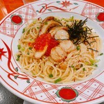 Goemon - 白神あわび茸ステーキと帆立といくらのペペロンチーノ