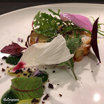 カーサ・デル・チーボ - 活穴子の瞬間燻製とｶﾎﾟﾅｰﾀ