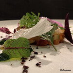 カーサ・デル・チーボ - 活穴子の瞬間燻製とｶﾎﾟﾅｰﾀ