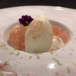 カーサ・デル・チーボ - 白桃のｺﾝﾎﾟｰﾄとｸﾚｰﾑﾀﾞﾝｼﾞｭとｼﾞｪﾗｰﾄ