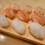 幸寿し - 地物主体のおまかせ寿し
      あおりいか、甘海老、白海老