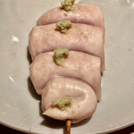 オオクサ - ささみさび焼きは大和肉鷄　味のはっきりしたささみで弾力がつよいです