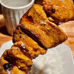 オオクサ - レバー1羽分を丸々串に刺してあるって普通のレバーの5本分はあるよね