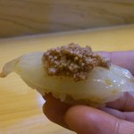 鮨 来多老 - カワハギ肝のせ。リフトぉ(^o^)/