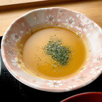 彩葉茶屋 - かぼちゃスープ、
      ザラっとした濃厚な味(^^)