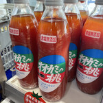 おいしい山形プラザ - これは北海道アンテナショップで購入。一本1080円のトマトジュースです。桃って書いてあるけどトマトジュースです