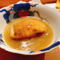 鮨 崚 - アカムツとシャリ、焼きなすのあんかけ