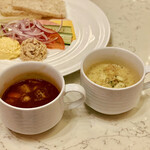 ラウンジ シーウインド - ビーフシチュー、さつま芋ときのこのポタージュ