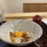 勢麟 - おこげに生卵