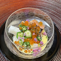 京味 もと井 - サーモンいくら黄身酢