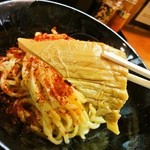 つけ麺専門店麦田 - メンマ！油あげみたい(^o^)　面白いけどちと食べづらい(笑）