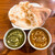 Putali Cafe - 料理写真:【2021年09月】Ｃセット＠900円、のカレー2種（ほうれん草とチキンのカレー、マトンカレー）とナン。