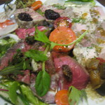 ビストロ バキュース - ２０１２・１０・３０　　　　　ローストビーフ、鴨テリーヌ、豚足、盛り合わせ