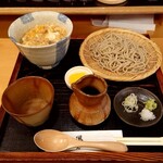 Teuchi Soba Fuurin - セットメニュー ざるそば+親子丼