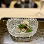 片折 - 焼き茄子、加賀蓮根、甘長唐辛子