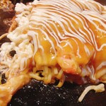 Okonomiyaki Omoni - 海老、ホタテ、そば、チーズトロッ