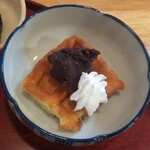 寿司割烹 郷味 - デザート(ワッフル) ※拡大 (2021.09.18)