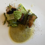 ラ・トゥーエル - イサキのポワレ、ズッキーニと塩麹のソース