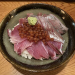 千ふく - 海鮮丼（鯵・鰹・鰤・イクラ）
