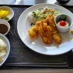 Yamato Fudou Kantori Kurabu Resutoran - 鶏天定食（ご飯大盛）