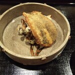 津の守坂 小柴 - 天然（！）舞茸天ぷら&メヒカリ豊年揚げ。メヒカリの衣の食感が なんとも心地好い。   舞茸の香りの良さは天然ならでわ。