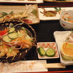 コミュニティセンターうまじ - 夕食膳　土佐ジロウのから揚げ香味ソースかけ