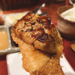 串かつ あーぼん - 茄子のフォアグラのせ