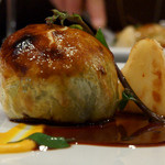 ラ・ヴァガボンド - ６-４）ペリゴール産鴨フォアグラと白子のトゥルト　ソースマディラ　根セルフィーユ