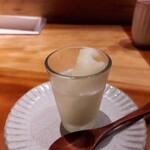 炭火割烹 白坂 - ⚫すだちシャーベット　日本酒