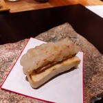 炭火割烹 白坂 - ⚫スカンピ  フォアグラのテリーヌ  胡桃オイル