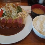 洋食の藤 - 牛ヒレビフカツ定食(ごはん大盛)
