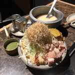 もへじ 渋谷スクランブルスクエア - 伊達鶏のジェノベーゼもんじゃ+モッツァレラチーズ