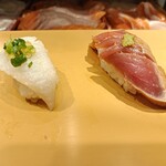 立喰 美登利 - えんがわ(お替り)、とろ漬けマグロ