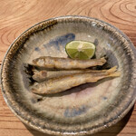 炭火割烹 蔓ききょう - 子鮎の天ぷら