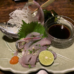 魚酔 - 活真アジの刺身