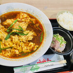 辛麺屋 桝元 - 元祖辛麺　トロトロ軟骨　ライス