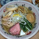 らーめん専門 和海 - 冷やし塩煮干し(トッピングは長岡市の麺の風 祥気)